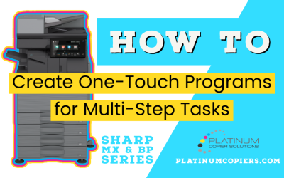 Sharp Copier How To Create One-Touch Program Key