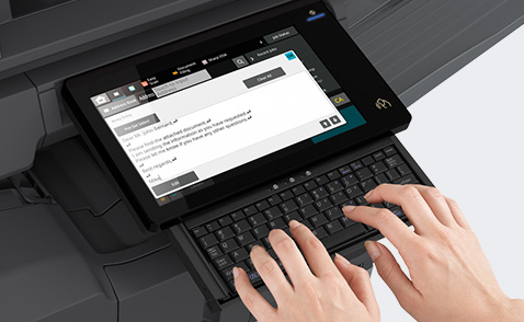 Sharp BP-70M45 slide-out keyboard