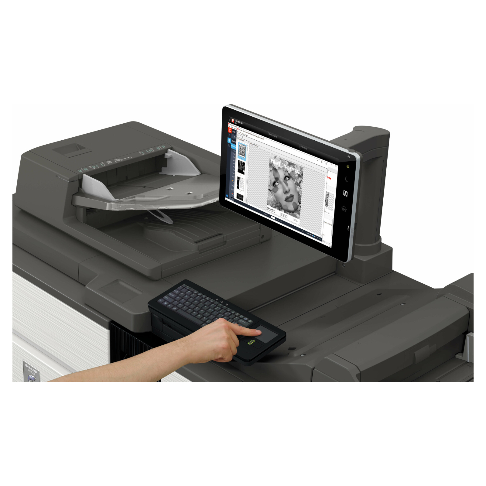 Sharp mx m1206 monochrome networked digital multifunction printer 01 | platinum copier solutions