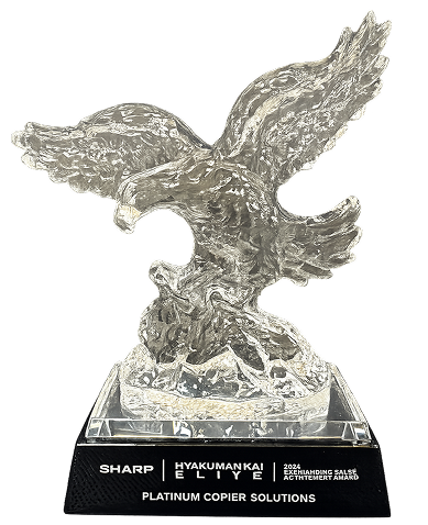 Sharp outstanding sales achievement award | platinum copier solutions