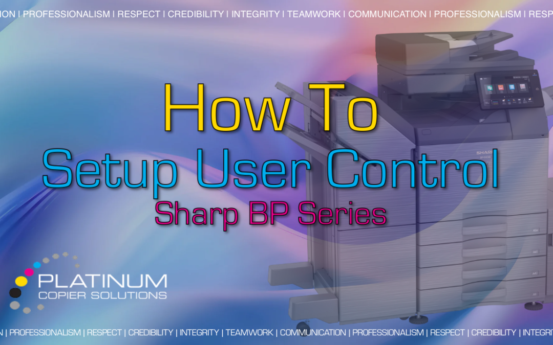 How To: Sharp BP Series User Control