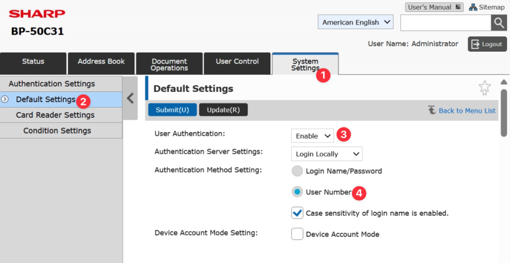 Sharp bp series user control enable | platinum copier solutions Sharp Bp Series User Control Enable