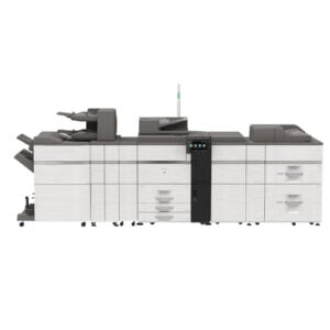 Frame | platinum copier solutions Industrial Multifunction Printer with Large Paper Trays and Control Panel Shown in White and Gray