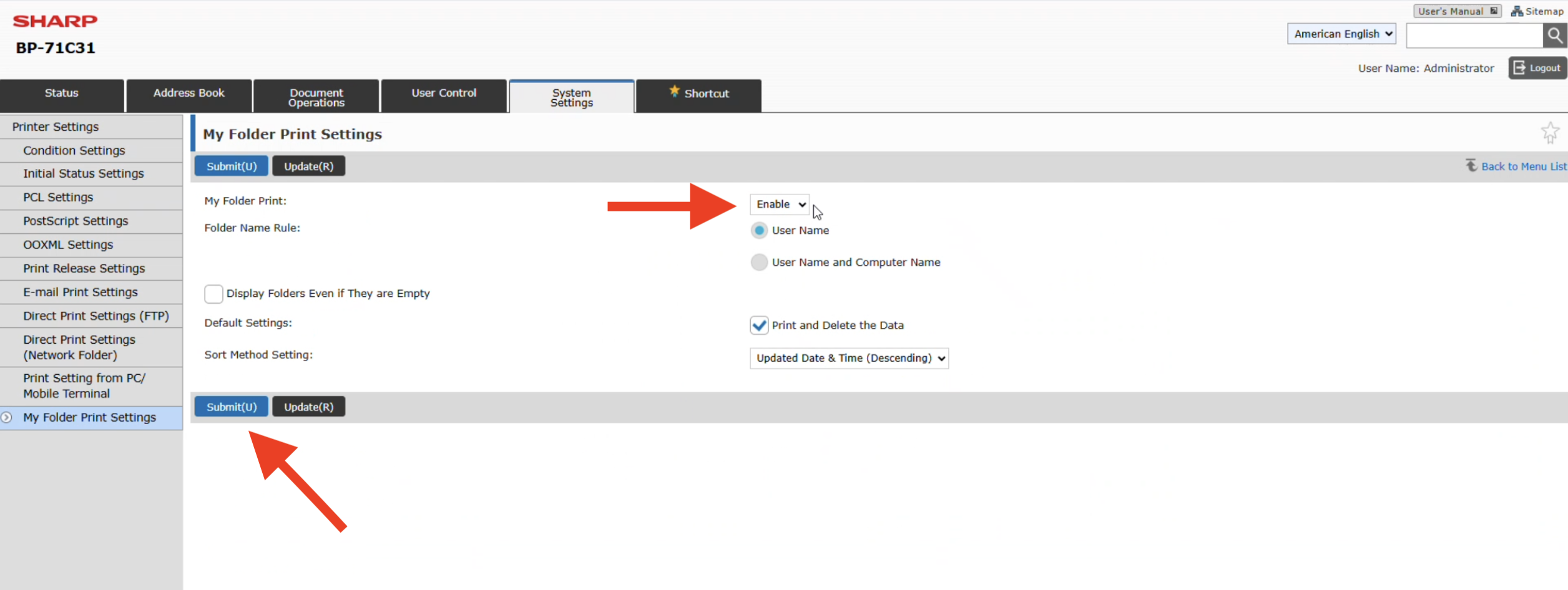 Sharp my folder print settings | platinum copier solutions Sharp My Folder Print Settings