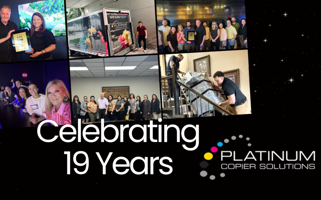 Platinum Copier Solutions Celebrates 19 Years of Serving Businesses